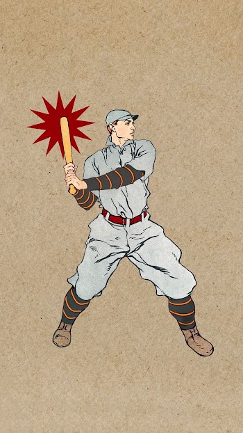 Baseball player, beige iPhone wallpaper, | Free Photo Illustration - rawpixel