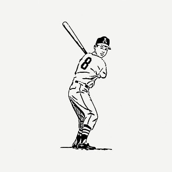 Baseball player clipart, vintage sports | Free PSD Illustration - rawpixel