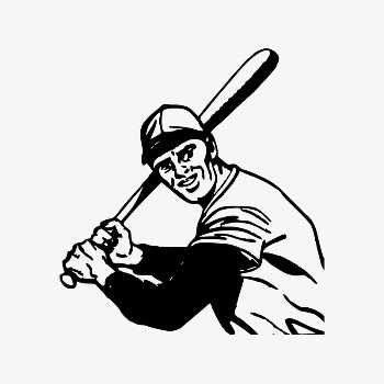 Baseball player collage element, drawing | Free Vector Illustration - rawpixel