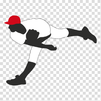 Baseball player pitcher throwing - Transparent PNG & SVG vector