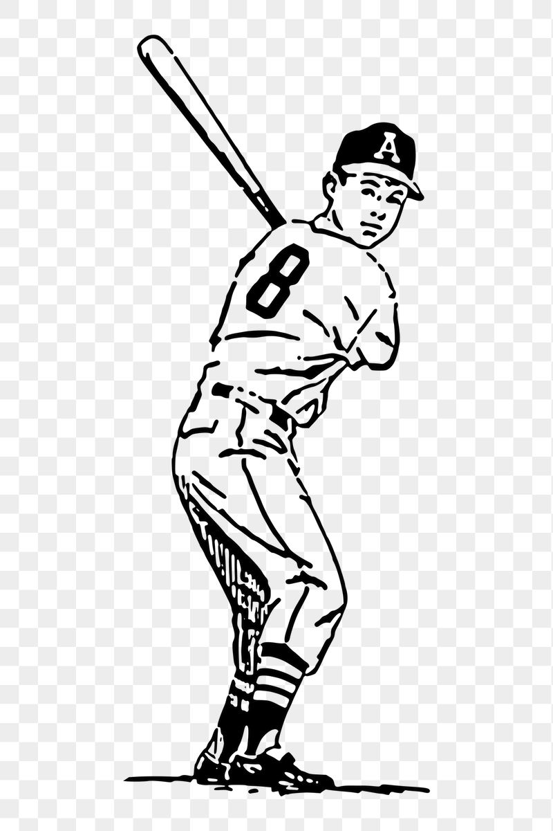 Baseball player png sticker vintage | Free PNG - rawpixel