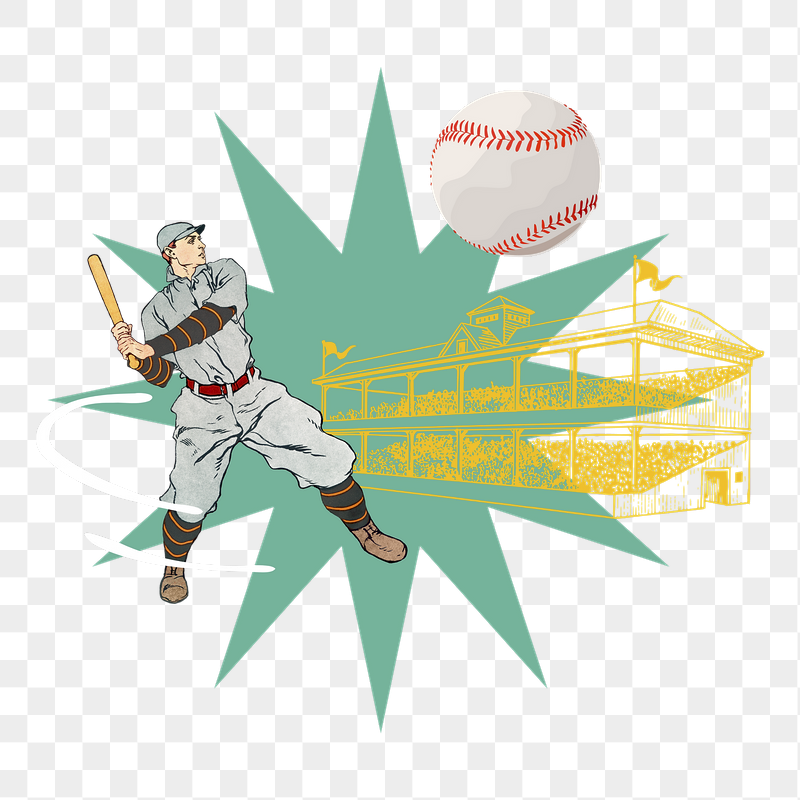Baseball player png swinging bat | Free PNG - rawpixel