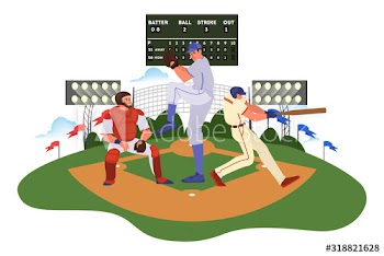 Baseball player throwing and hitting a ball