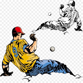 Baseball Sport Athlete - Comic style baseball vector material 