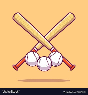 baseball with stick cartoon