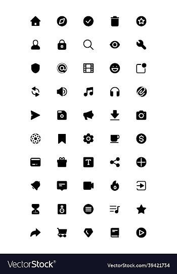 baseline icon set for web and mobile ui