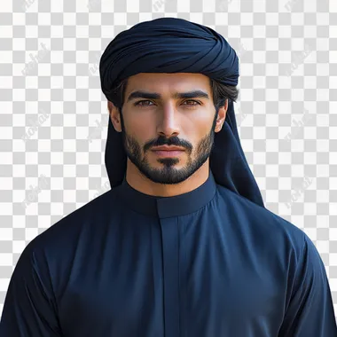 Basic Saudi Staff Uniform Design with Model in Dark Blue Basic Saudi Staff Uniform Design with Model in Dark Blue