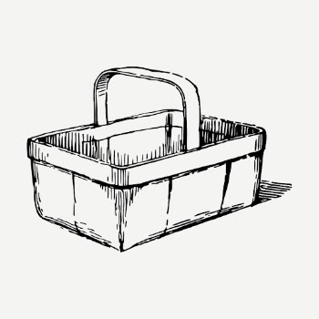 Basket drawing, vintage object illustration | Free PSD - rawpixel