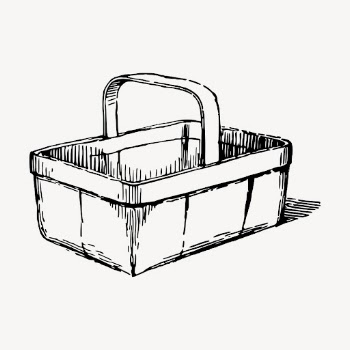 Basket drawing, vintage object illustration | Free Vector - rawpixel