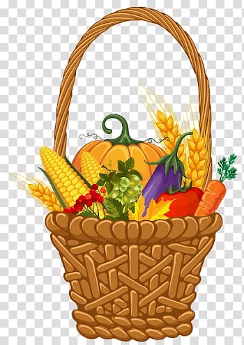 Basket Harvest Autumn , Pumpkin basket transparent background PNG clipart