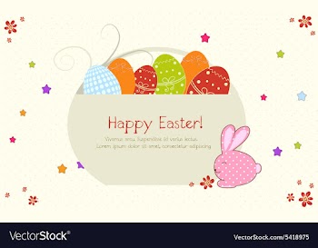 Basket of eggs vector image