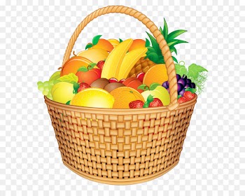 Basket of Fruit Gift basket Clip art - Fruit Basket PNG Vector Clipart Image 