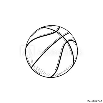 Basketball ball hand drawn outline doodle icon