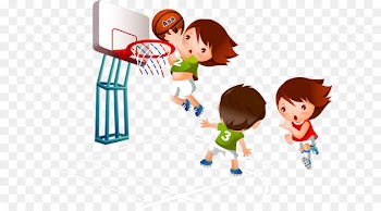 Basketball Cartoon Sport Clip art - Kids playing basketball 