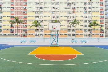 Basketball field near high concrete | Free Photo - rawpixel