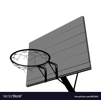 Basketball hoop silhouette vector image