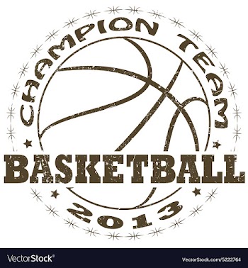 Basketball label vector image