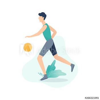 Basketball player in the uniform playing with ball