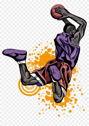 Basketball Player Slam Dunk Athlete - Basketball Player Ornament (round)