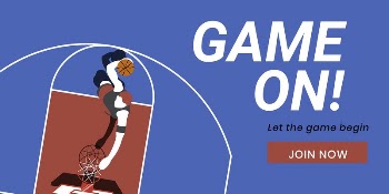 Basketball sport Twitter ad template, | Free Vector Template - rawpixel