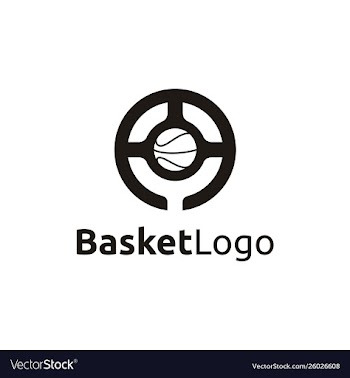 Basketball with letter o logo design vector image