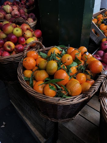 Baskets of Oranges and Apples