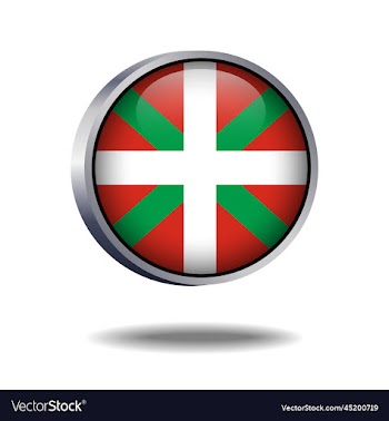 basque lands flag button