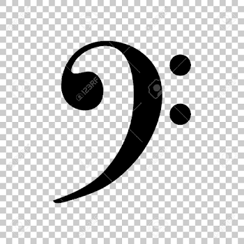Bass Clef Icon. Black Icon On Transparent Background. Royalty Free ...