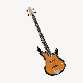 Bass guitar collage element, musical | Free PSD - rawpixel
