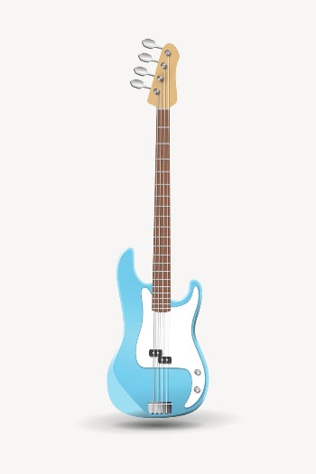 Bass guitar sticker, musical instrument | Free PSD - rawpixel