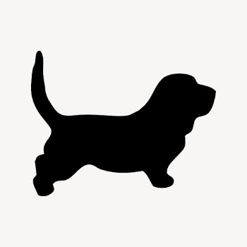 Basset Hound dog silhouette collage | Free PSD - rawpixel