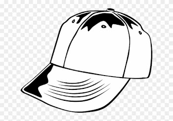 Bat, Black, Outline, Drawing, Sketch, People - Baseball Cap Clip Art