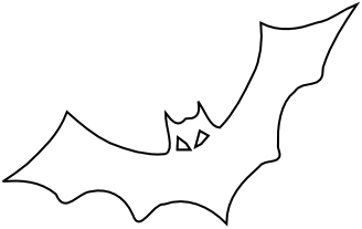bat flying outline - /animals/B/bat/bat_clip_art ...