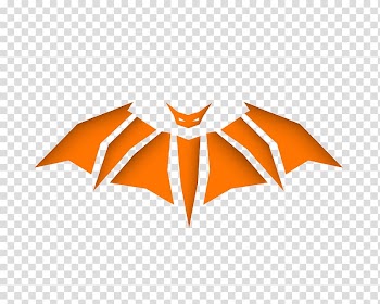 Bat Logo Halloween Illustration, Yellow bat stick figure transparent background PNG clipart