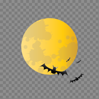 Bat Moon Download PNG Image