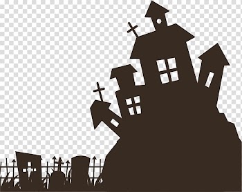 Bat T-shirt Halloween Party House, cartoon architecture castle transparent background PNG clipart