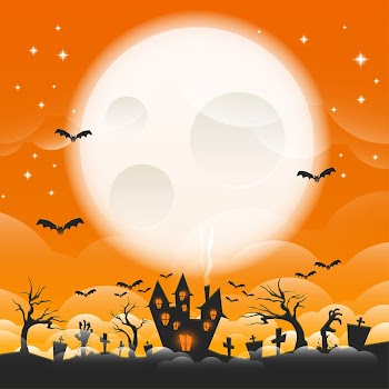 Bat with bare tree and haunted house , Halloween costume Trick-or-treating Costume party, Halloween transparent background PNG clipart