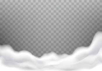 Bath foam realistic texture, frame Free Vector