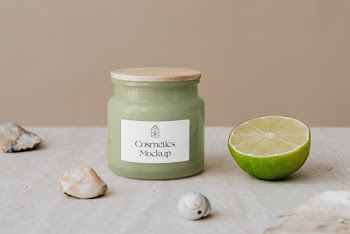 Bath Jar PSD Mockup cosmetics mockup 