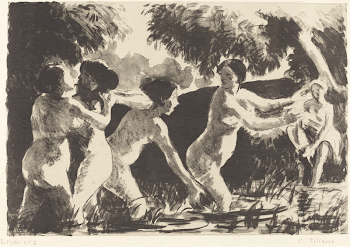Bathers Wrestling (Baigneuses luttants) (ca. | Free Photo - rawpixel
