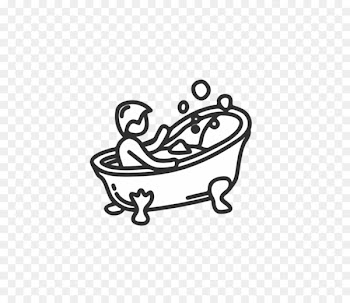 Bathing Adobe Illustrator Icon - Children take a bath vector download 