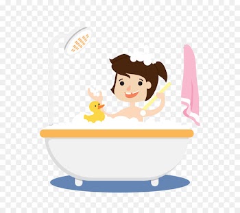 Bathing Bathtub Bubble bath - Vector in the bath 