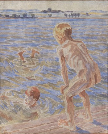 Bathing boys.Fåborg Fjord by Peter | Free Photo - rawpixel