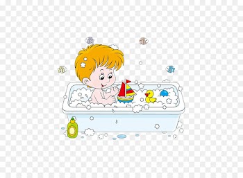 Bathing Bubble bath Vector graphics Shower Illustration - cute baby shower 