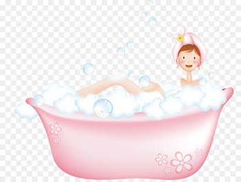 Bathing Cartoon - Bath beauty cartoon vector 