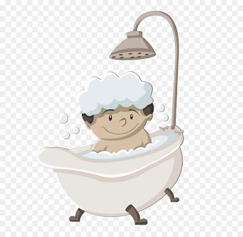 Bathing Cartoon Shower gel - Cute little boy baby shower pictures 