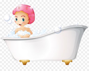 Bathing Poster Bathtub Illustration - Baby bath beautiful picture material 