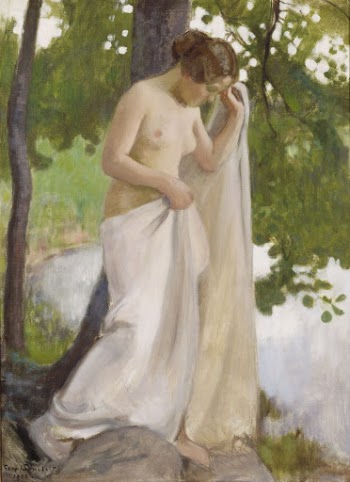 Bathing sheet, 1906, Eero Järnefelt | Free Photo - rawpixel