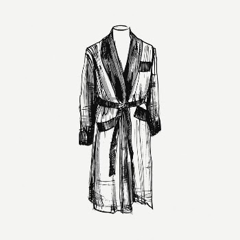 Bathrobe clipart, vintage illustration psd. | Free PSD Illustration - rawpixel