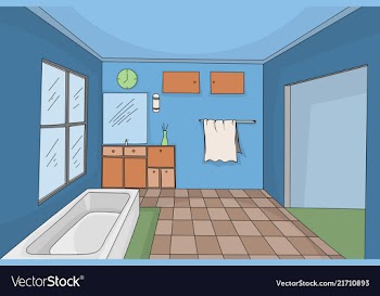 Bathroom interior vector image